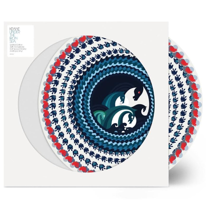 Keane - Under The Iron Sea (Limited Edition Zoetrope) Vinyl Vinyl record with a colorful design on a white background