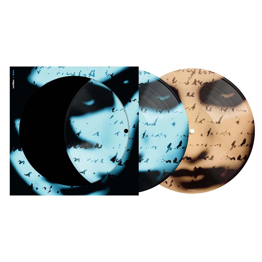 Marillion - Brave Two vinyl records with different cover designs on a white background