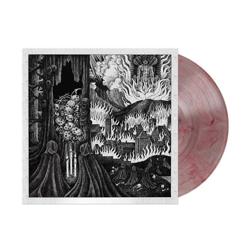 The Acacia Strain - You Are Safe From God Here Vinyl record with a black and white cover featuring artistic designs.