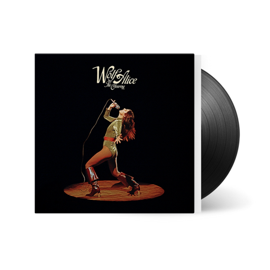Wolf Alice The Clearing vinyl album cover featuring a singer on stage holding a microphone.