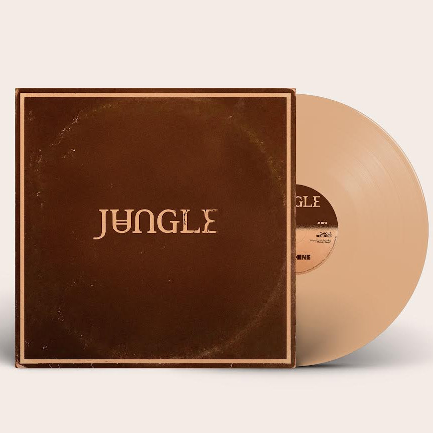Jungle - Sunshine (Desert Peach) Vinyl Vinyl record with a brown cover featuring the word 'Jungle' on a beige background