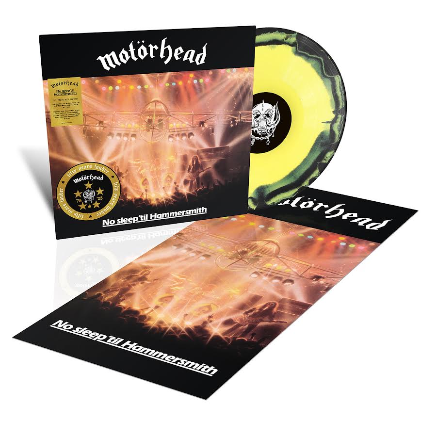 Motorhead - No Sleep 'Til Hammersmith (Live) (Limited Edition 50th Anniversary Edition Yellow & Black Splatter) Vinyl