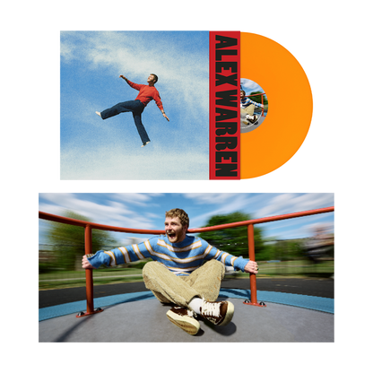 Alex Warren - WILDCHILD (Orange) Vinyl Vinyl record with a cover featuring a person jumping and another person on a playground slide, with 'Alex Warren' branding.