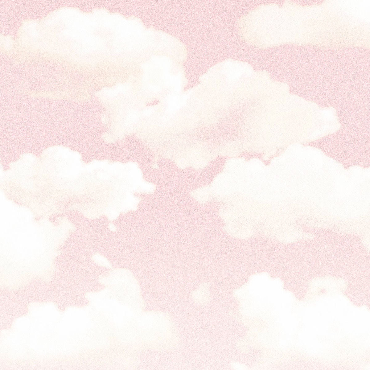 Turnstile - GLOW ON Pastel pink background with fluffy white clouds