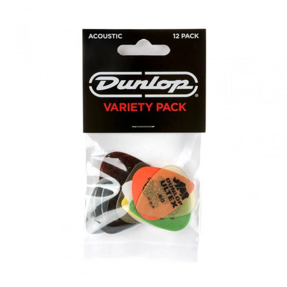 Dunlop Acoustic Guitar Picks – Variety Player Pack (12 Picks)