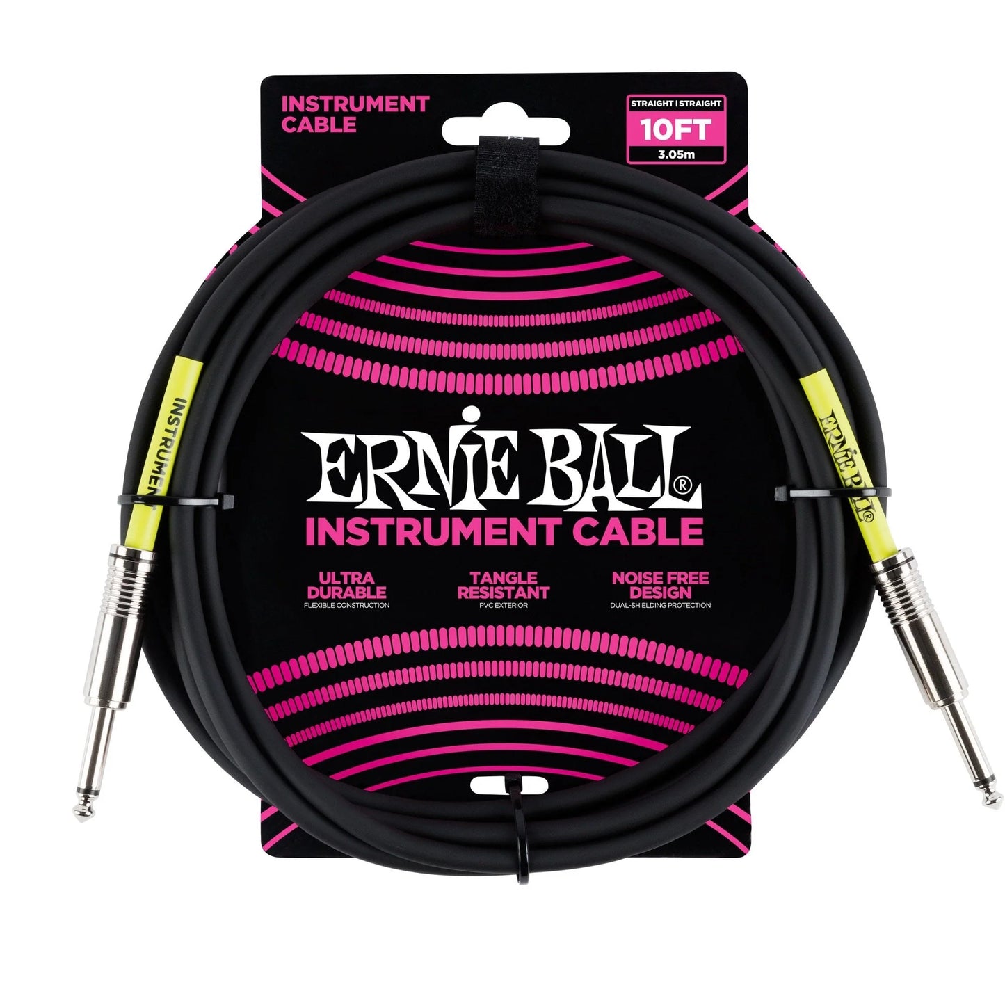 Ernie Ball 10ft Instrument Cable - Black