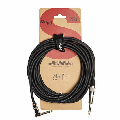 Stagg SGC6PL DL 6m / 20ft Instrument Cable - Angled