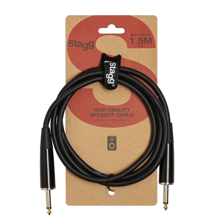 Stagg SSP1,5PP15 1.5m-1.5 / 5ft 16GA Jack Speaker Cable