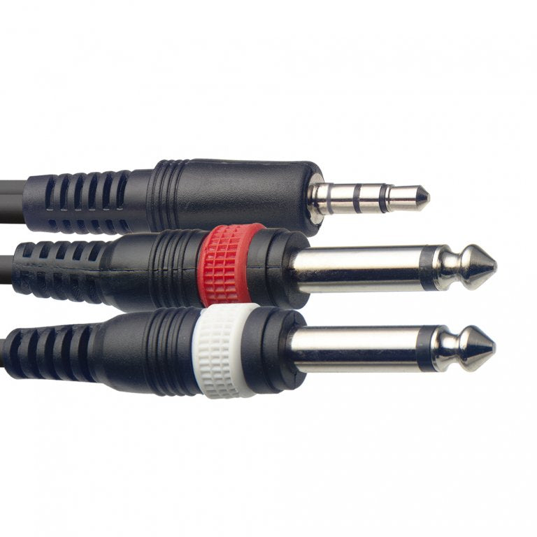 Stagg SYC3/MPSB2P E 3m / 10ft Stereo Mini Jack to 2x Jack Splitter Cable