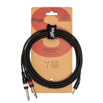 Stagg SYC3/MPSB2P E 3m / 10ft Stereo Mini Jack to 2x Jack Splitter Cable