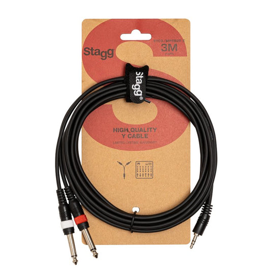 Stagg SYC3/MPSB2P E 3m / 10ft Stereo Mini Jack to 2x Jack Splitter Cable