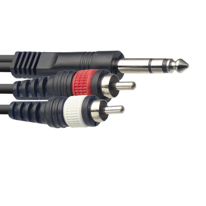 Stagg SYC3/PS2CM E 3m / 10ft Stereo Jack to RCA Splitter Cable