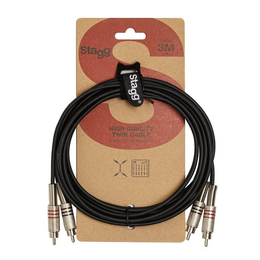 Stagg STC3C 3m / 10ft RCA to RCA Twin Cable