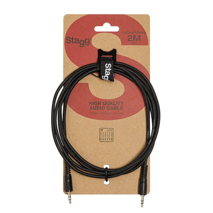 Stagg SAC2MPSMPSB 2m / 6ft Mini Stereo Jack Audio Cable