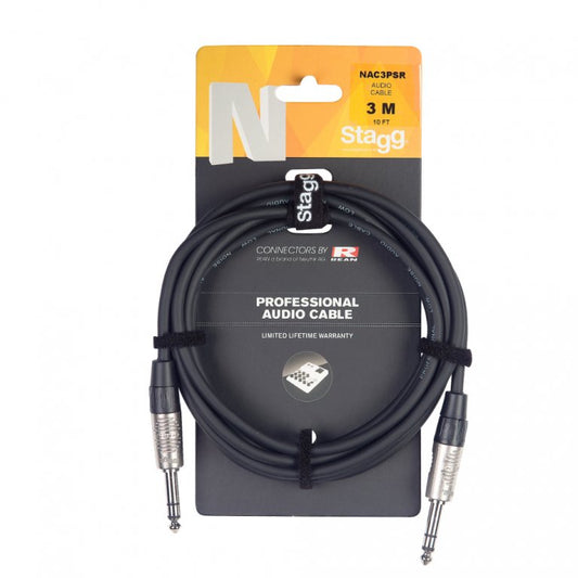 Stagg NAC3PSR 3m / 10ft Deluxe Stereo Jack Audio Cable