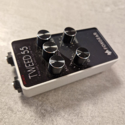 Pre-Owned FoxGear Guitar effects pedal with 'Tweed 55' branding on a grey background