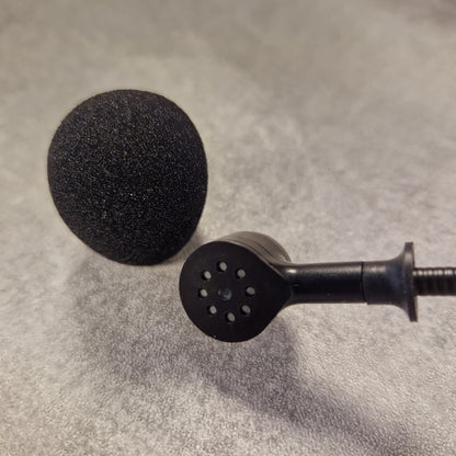 Pre-Owned Shure WH20XLR Headset Microphone - XLR Black shower head and nozzle on a textured grey background