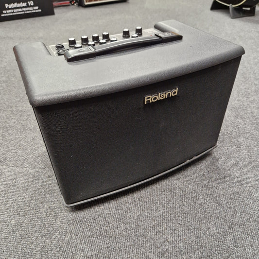 Pre-Owned Roland Roland keyboard amplifier on a textured surface