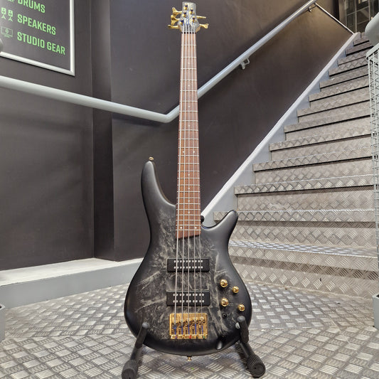 Pre-Owned Ibanez SR305EDX-BZM 5-String Bass - Black Ice Frozen Matte