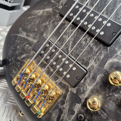 Pre-Owned Ibanez SR305EDX-BZM 5-String Bass - Black Ice Frozen Matte Even Even Closer