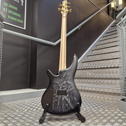 Pre-Owned Ibanez SR305EDX-BZM 5-String Bass - Black Ice Frozen Matte Back