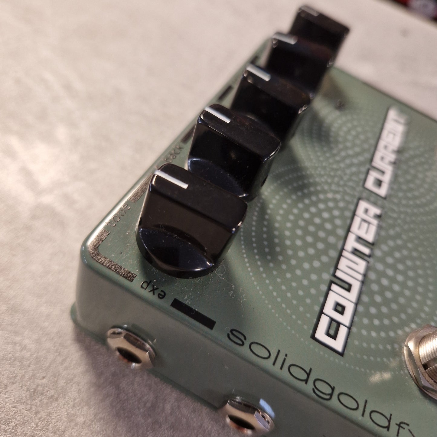 Pre-Owned SolidGoldFx Guitar effects pedal with 'Counter Current' branding on a light background