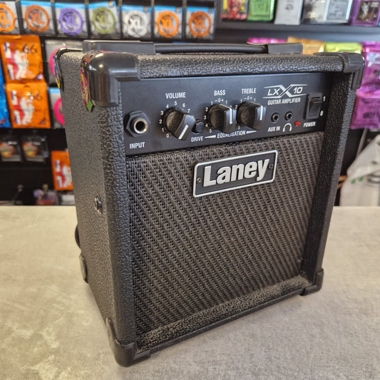 Pre-Owned Laney LX10  Guitar amplifier with 'Laney' branding on a concrete surface