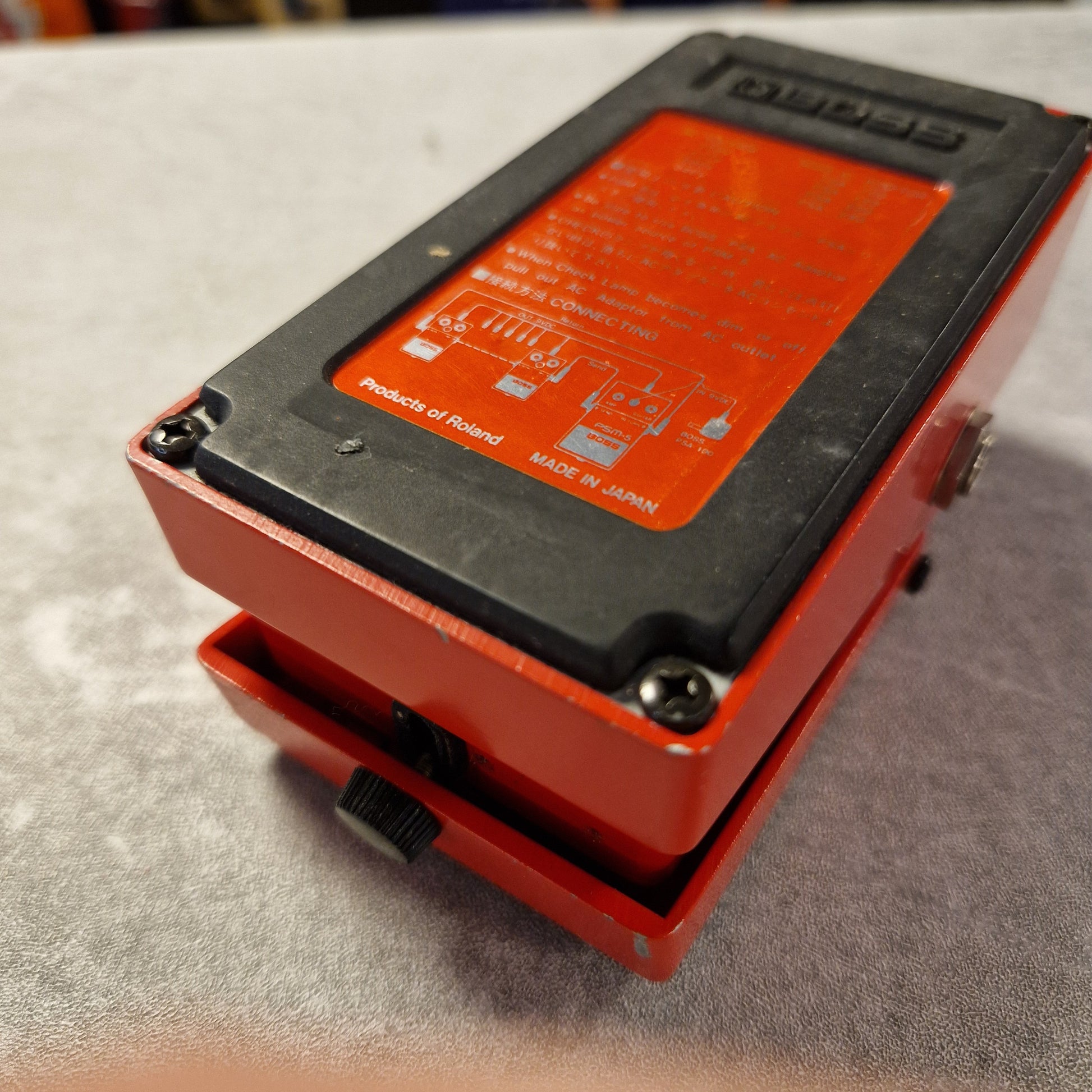 Pre-Owned Boss PSM-5 Red electronic device with text on a gray surface