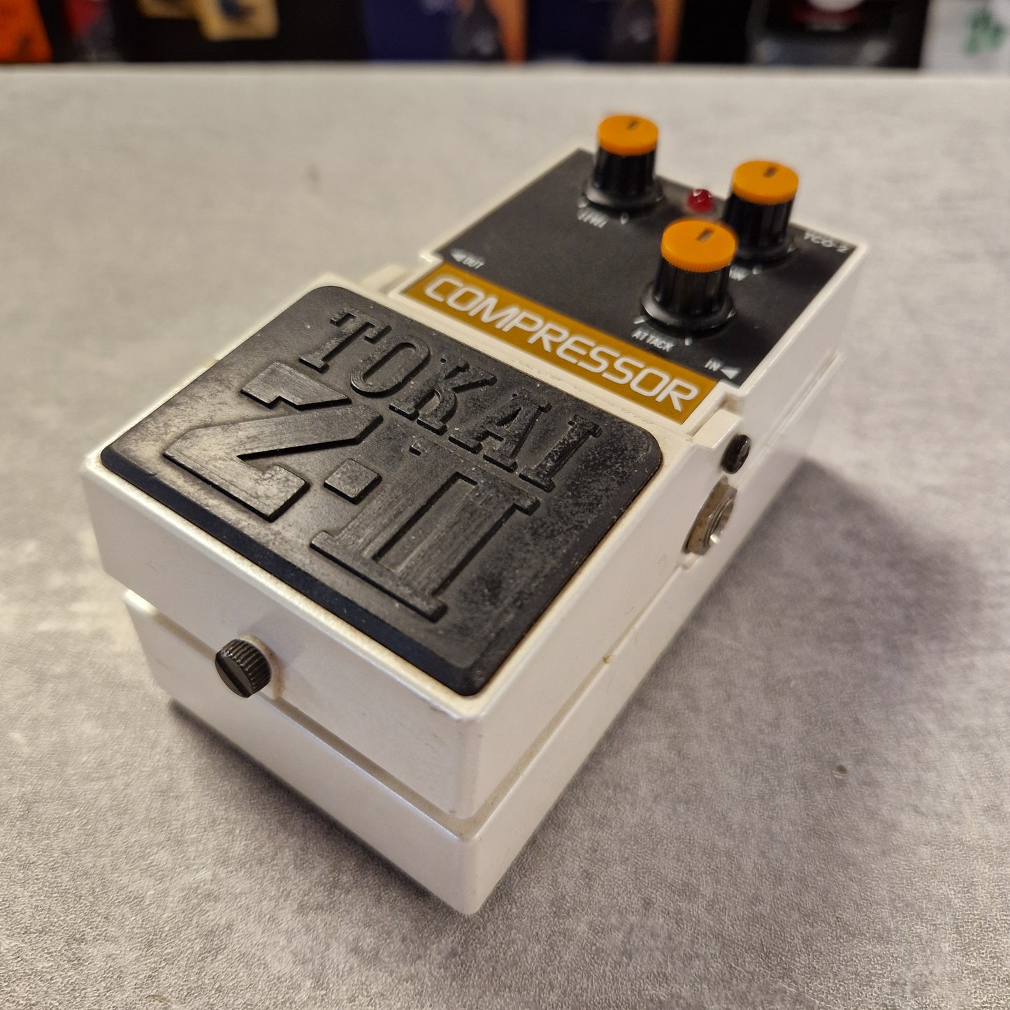 Pre-Owned Tokai Z-II TCO-2 Compressor guitar effects pedal on a gray surface