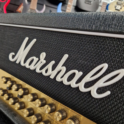 Pre-Owned Marshall JVM410H Marshall amplifier with visible logo and control knobs.