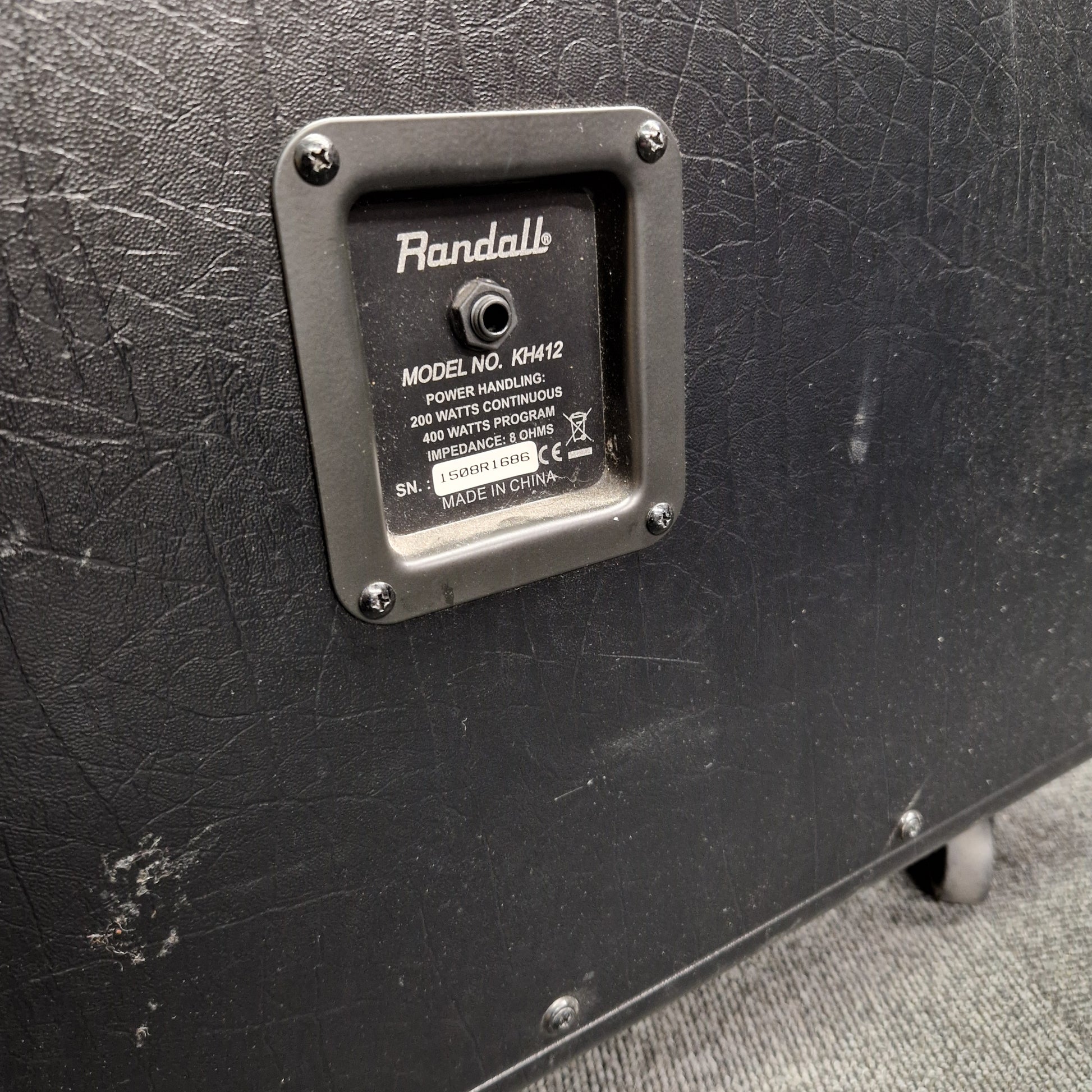 Pre-Owned Randall KH-120 Metal component with 'Randall' branding on a textured surface