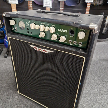 Pre-Owned Ashdown MAG-C210T-300EVO Guitar amplifier with control panel and speaker on a gray surface