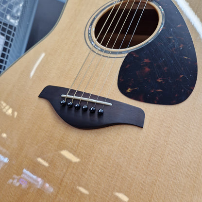 Pre-Owned Yamaha FG840 Close-up of a acoustic guitar with a focus on the soundhole and neck
