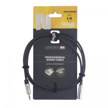 Stagg NAC3PSJSR 3m / 10ft Stereo Jack Male to Stereo Jack Female Cable