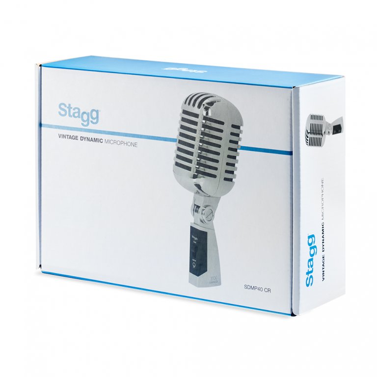 Stagg SDMP40 CR Vintage Dynamic Microphone - Plastic Body