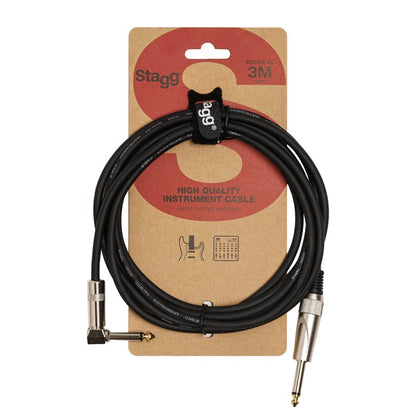 Stagg SGC3PL DL 3m / 10ft Instrument Cable - Angled