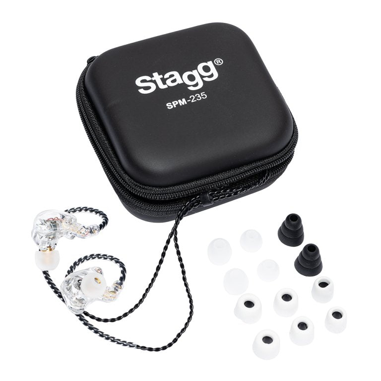 Stagg SPM-235 TR 2-Driver In-Ear Monitors - Transparent