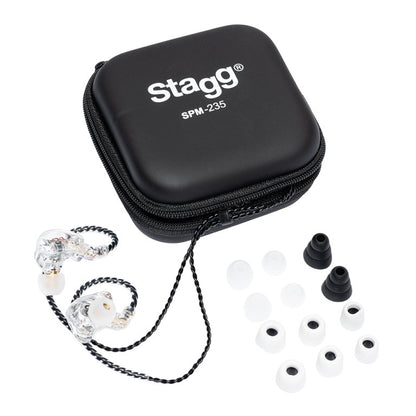 Stagg SPM-235 TR 2-Driver In-Ear Monitors - Transparent