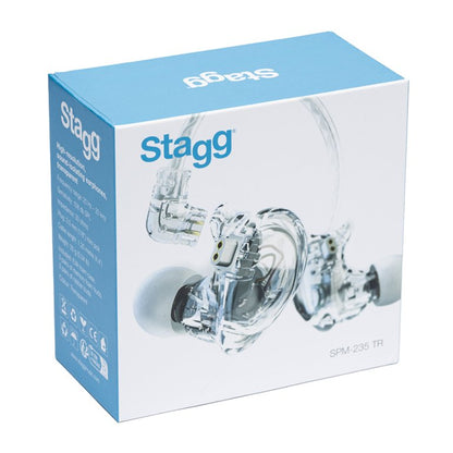 Stagg SPM-235 TR 2-Driver In-Ear Monitors - Transparent