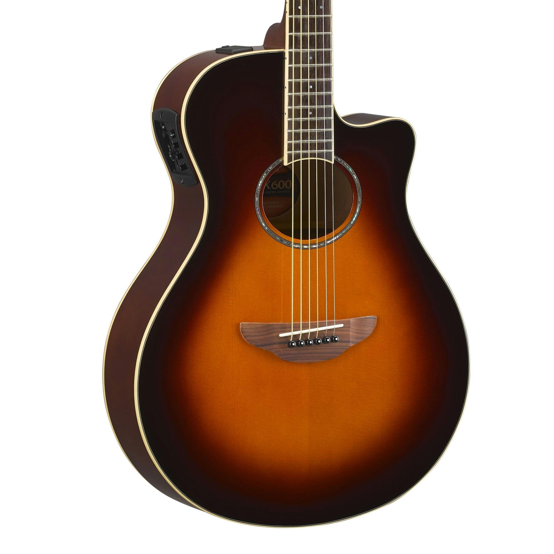 Yamaha APX600 Electro-Acoustic - Old Violin Sunburst Close