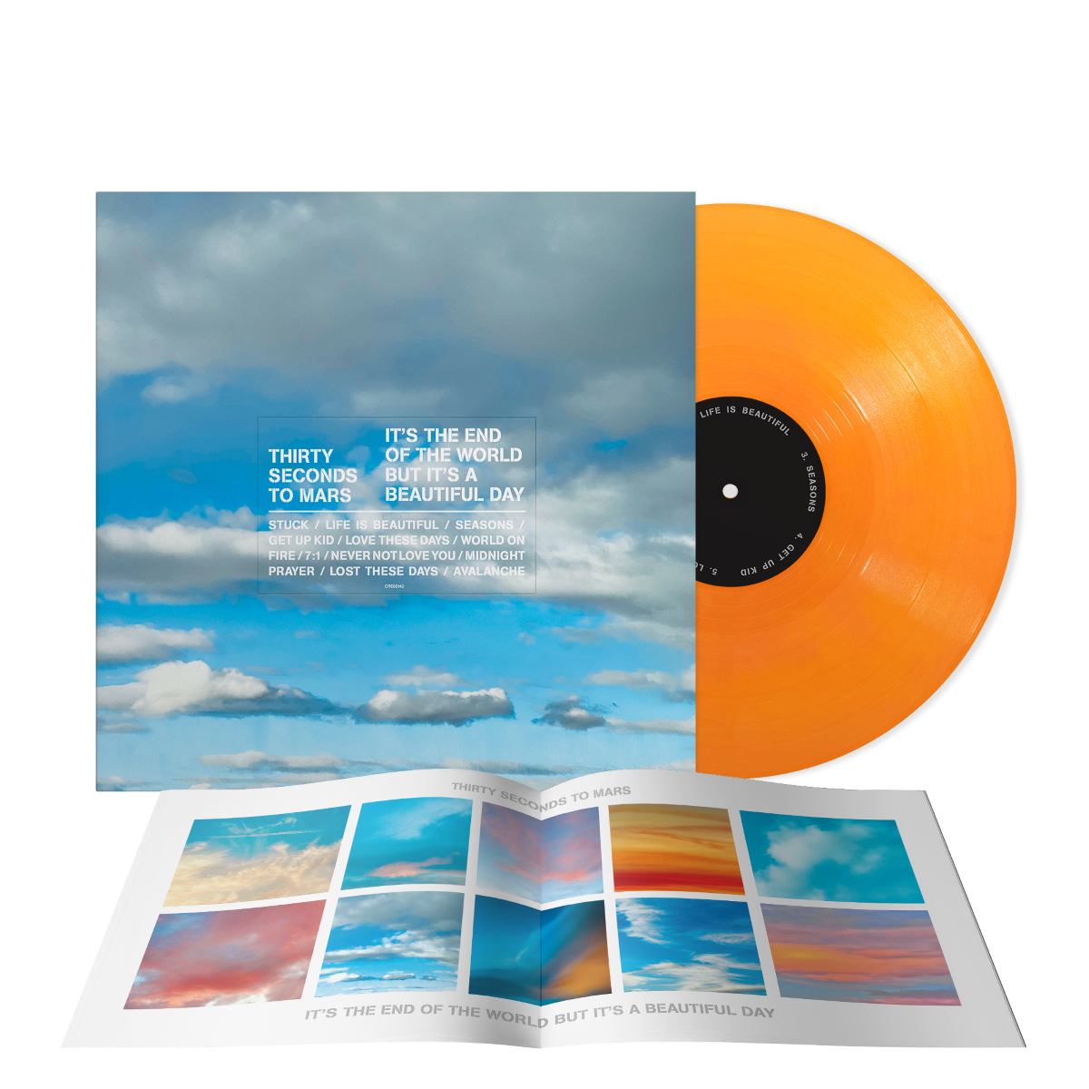 30 Seconds To Mars - Its The End Of The World But Its A Beautiful Day (Limited Edition Orange Opaque) Vinyl