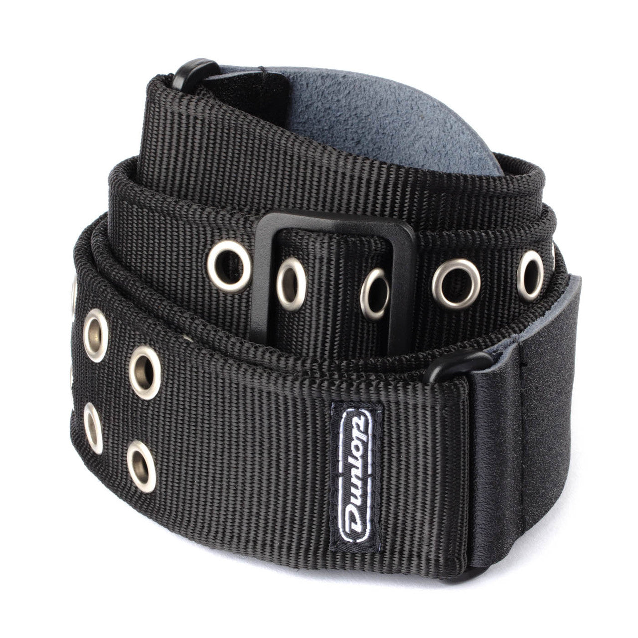 Dunlop Strap - D38-19BK Grommet Black rolled up