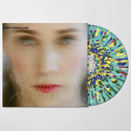 Emma Louise & Flume - Dumb Vinyl record with a colourful spiral design on a white background