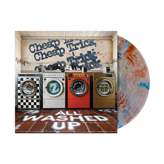 Cheap Trick - All Washed Up Vinyl record cover with washing machines and 'All Washed Up' text, featuring the band Cheap Trick.