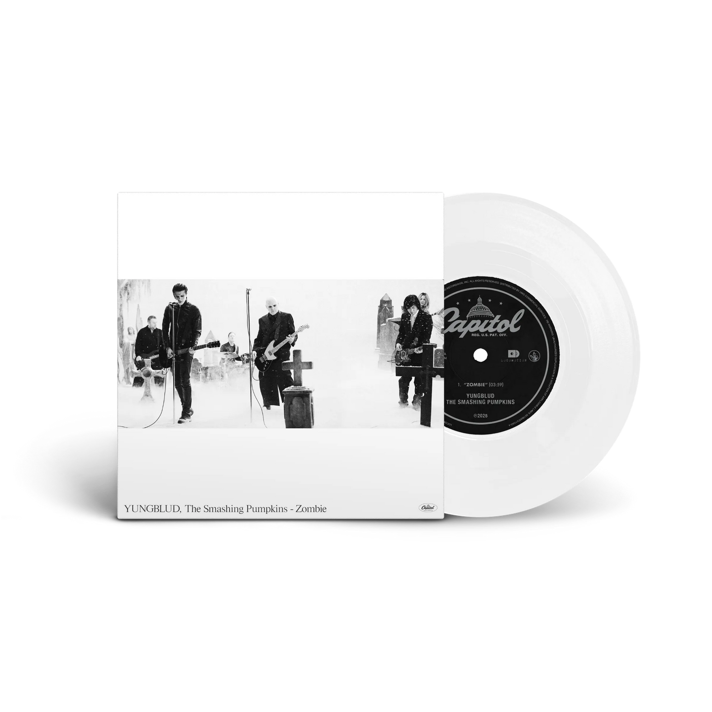 YUNGBLUD, The Smashing Pumpkins - Zombie (Limited Edition White) 7" Vinyl
