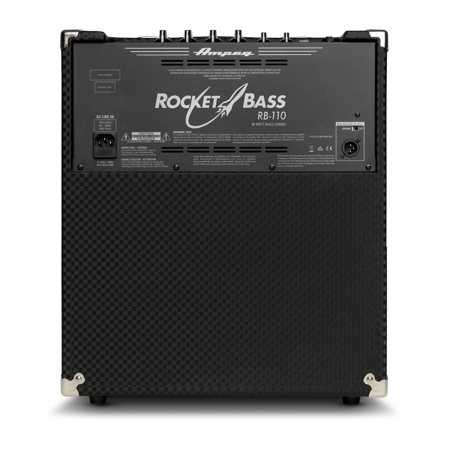 Ampeg Rocket Bass 110 Bass Combo Amplifier Back