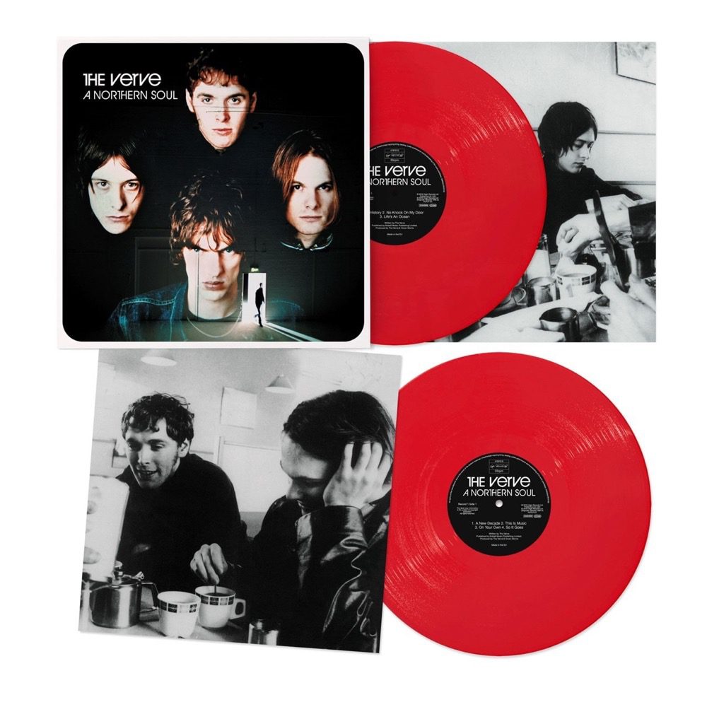 The Verve - A Northern Soul Collage of 'The Verve' album covers and red vinyl records.