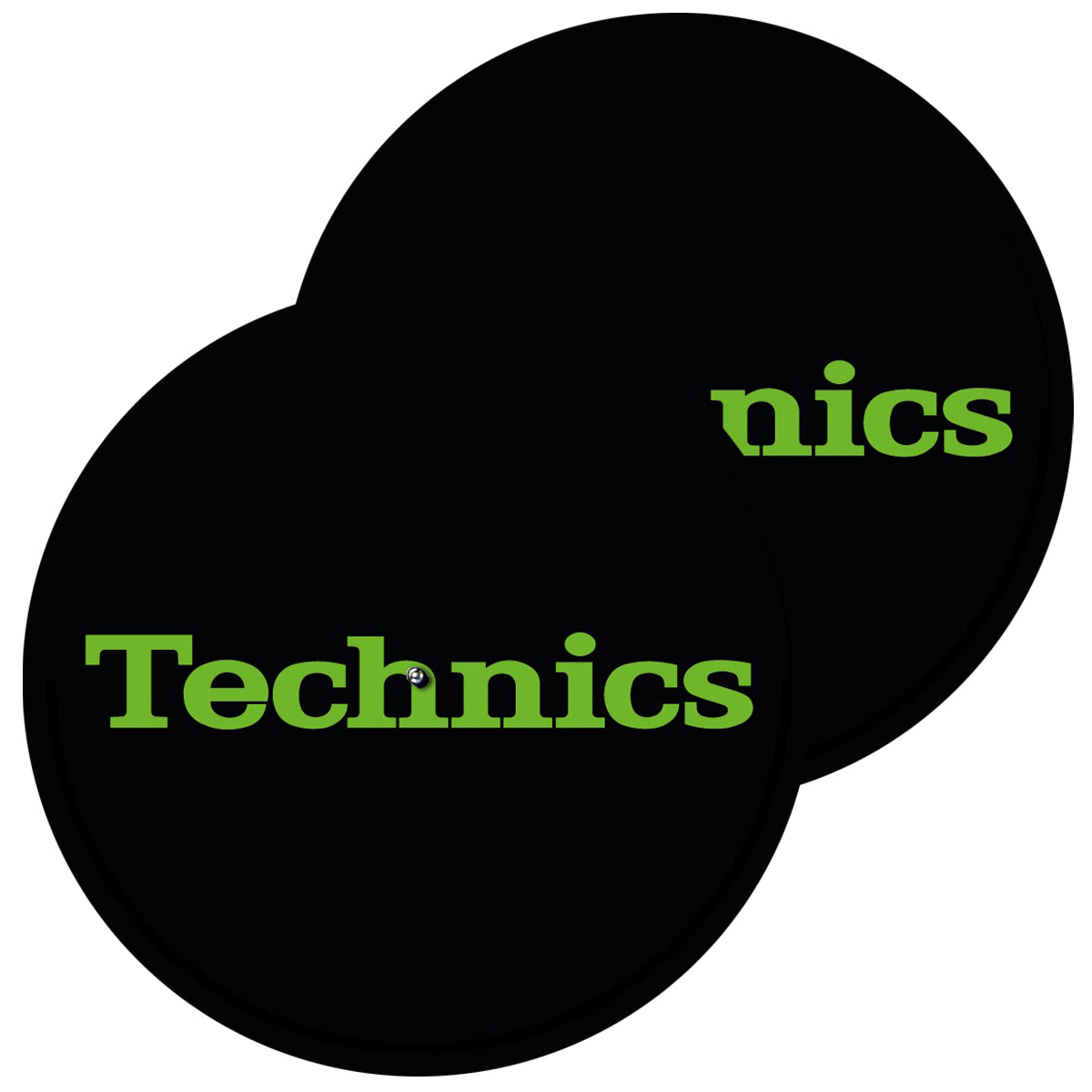 Technics Slipmat Simple 6 - Green on Black (2 Pack)