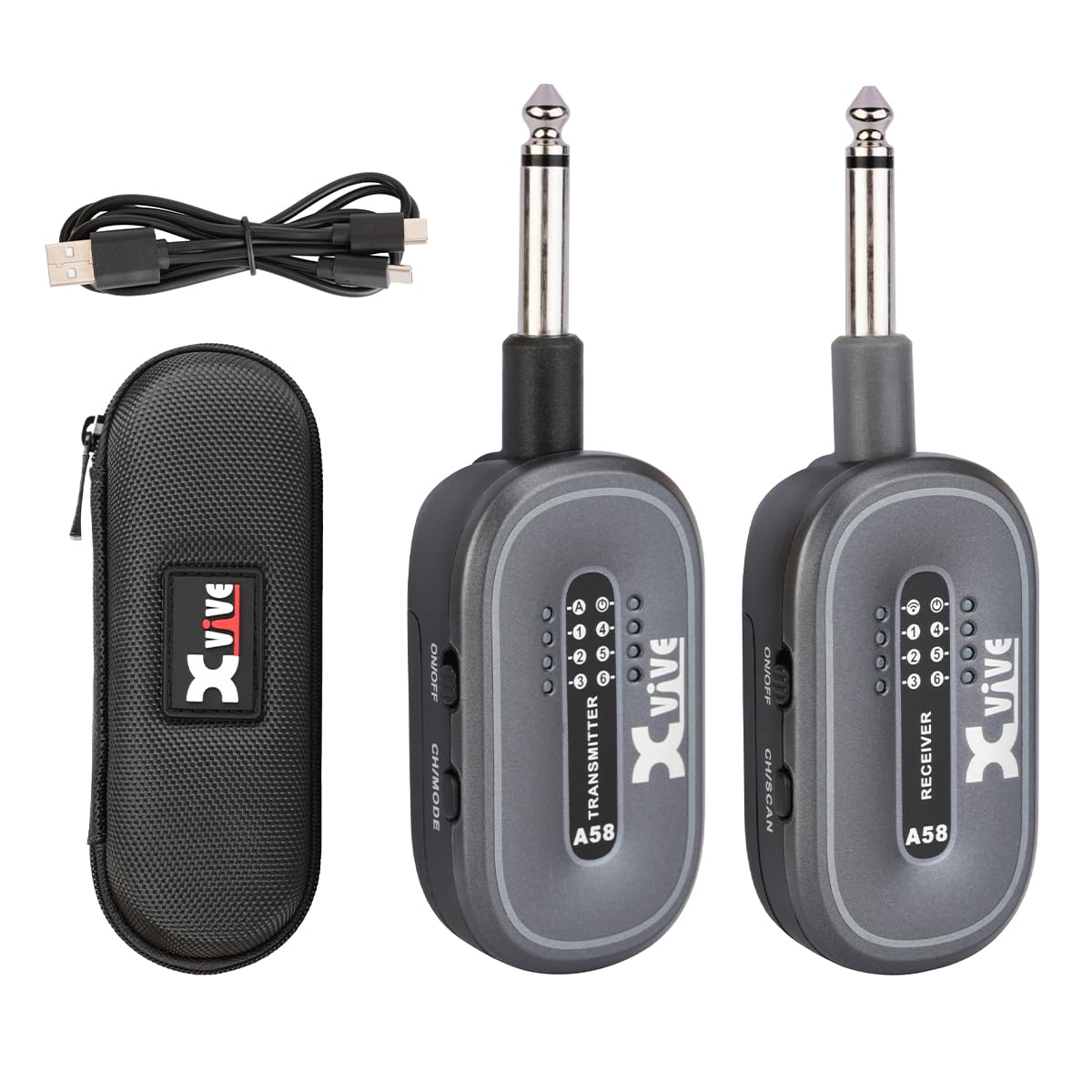 XVIVE A58 Guitar Wireless System - 5.8GHZ Grey
