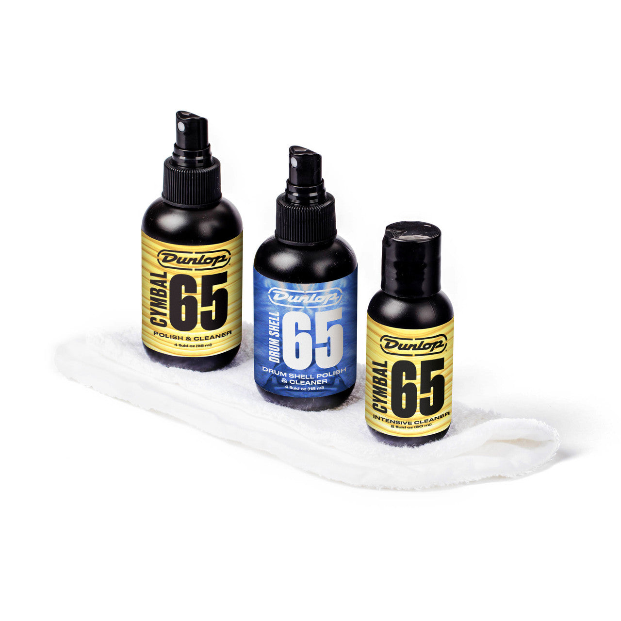 Dunlop System 65 Maintenance Cymbal & Drum Care Kit Open